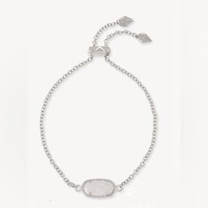 NWT Elaina Silver Adjustable Chain Bracelet in Iridescent Druzy